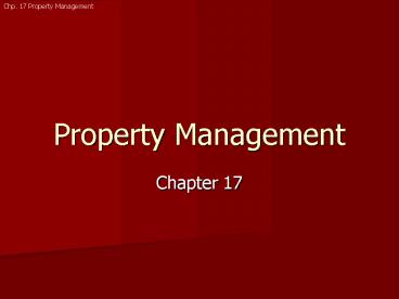 Property Management