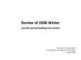 Review of 2008 Winter and the period leading into winter PowerPoint PPT Presentation