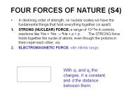 FOUR FORCES OF NATURE (S4)