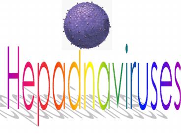 Hepadnaviruses