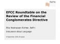 EFCC Roundtable on the Review of the Financial Conglomerates Directive Elke Washausen-Richter, BaFin Discussion about Language PowerPoint PPT Presentation
