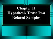 Hypothesis Tests: Two Related Samples