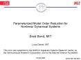 Parameterized Model Order Reduction for Nonlinear Dynamical Systems PowerPoint PPT Presentation