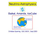 Baikal, Amanda, IceCube