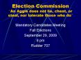 Election Commission An Aggie does not lie, cheat, or steal, nor tolerate those who do PowerPoint PPT Presentation
