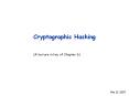 Cryptographic Hashing PowerPoint PPT Presentation