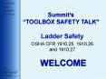 Summit Holdings TOOLBOX SAFETY TALK PowerPoint PPT Presentation
