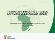 THE%20REGIONAL%20INDICATIVE%20STRATEGIC%20DEVELOPMENT%20PROGRAMME%20(RISDP)