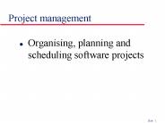 Project management