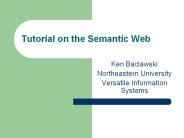 Tutorial on the Semantic Web
