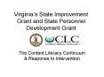 Virginias State Improvement Grant and State Personnel Development Grant PowerPoint PPT Presentation