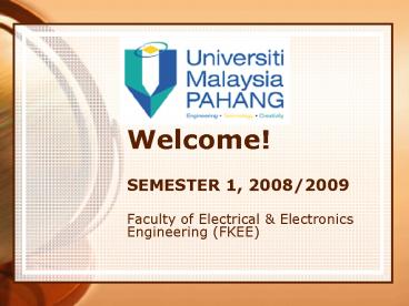 SEMESTER 1, 20082009