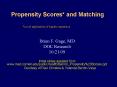 Propensity Scores and Matching PowerPoint PPT Presentation