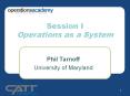 Session I Operations as a System PowerPoint PPT Presentation