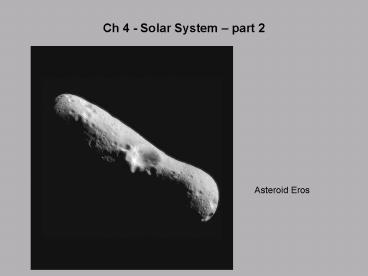 Ch 4 Solar System part 2