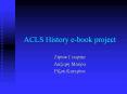 ACLS%20History%20e-book%20project PowerPoint PPT Presentation