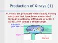 Production of Xrays 1 PowerPoint PPT Presentation