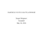 PARTICLE FLUX CALCULATION-III