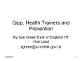 Qipp, Health Trainers and Prevention PowerPoint PPT Presentation