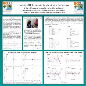 Individual Differences in Synchronization Performance