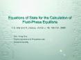 Equations of State for the Calculation of Fluid-Phase Equilibria PowerPoint PPT Presentation