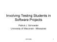 Involving Testing Students in Software Projects PowerPoint PPT Presentation