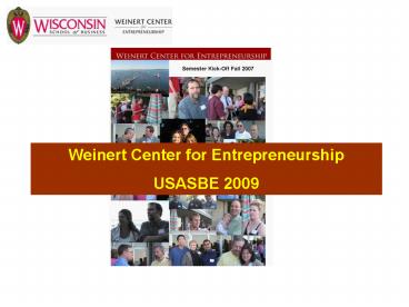 Weinert Center for Entrepreneurship
