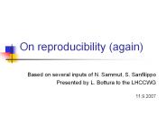 On reproducibility (again)