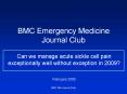 BMC Emergency Medicine Journal Club PowerPoint PPT Presentation