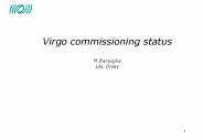 Virgo commissioning status  M.Barsuglia LAL Orsay