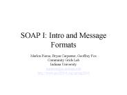 SOAP I: Intro and Message Formats