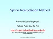 Spline Interpolation Method