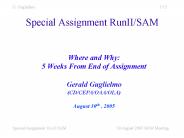 Special Assignment RunII/SAM