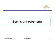 Bottom-Up Parsing Basics