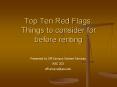 Top Ten Red Flags: Things to consider for before renting PowerPoint PPT Presentation