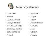New Vocabulary