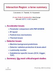 Interaction Region: a terse summary
