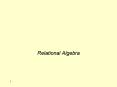 Relational Algebra PowerPoint PPT Presentation