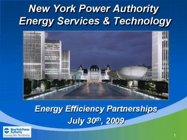 New York Power Authority Energy Services