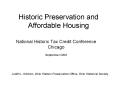 Historic Preservation and Affordable Housing PowerPoint PPT Presentation