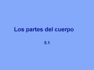 Los partes del cuerpo