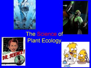 The Science of Plant Ecology