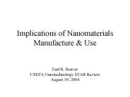 Implications of Nanomaterials Manufacture