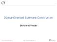 Object-Oriented Software Construction PowerPoint PPT Presentation