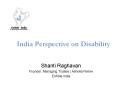 India Perspective on Disability PowerPoint PPT Presentation