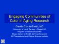 Engaging Communities of Color in Aging Research PowerPoint PPT Presentation