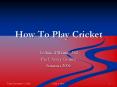 How To Play Cricket PowerPoint PPT Presentation