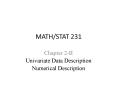 MATHSTAT 231 PowerPoint PPT Presentation