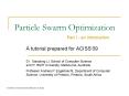 Particle Swarm Optimization PowerPoint PPT Presentation