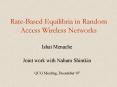 RateBased Equilibria in Random Access Wireless Networks PowerPoint PPT Presentation
